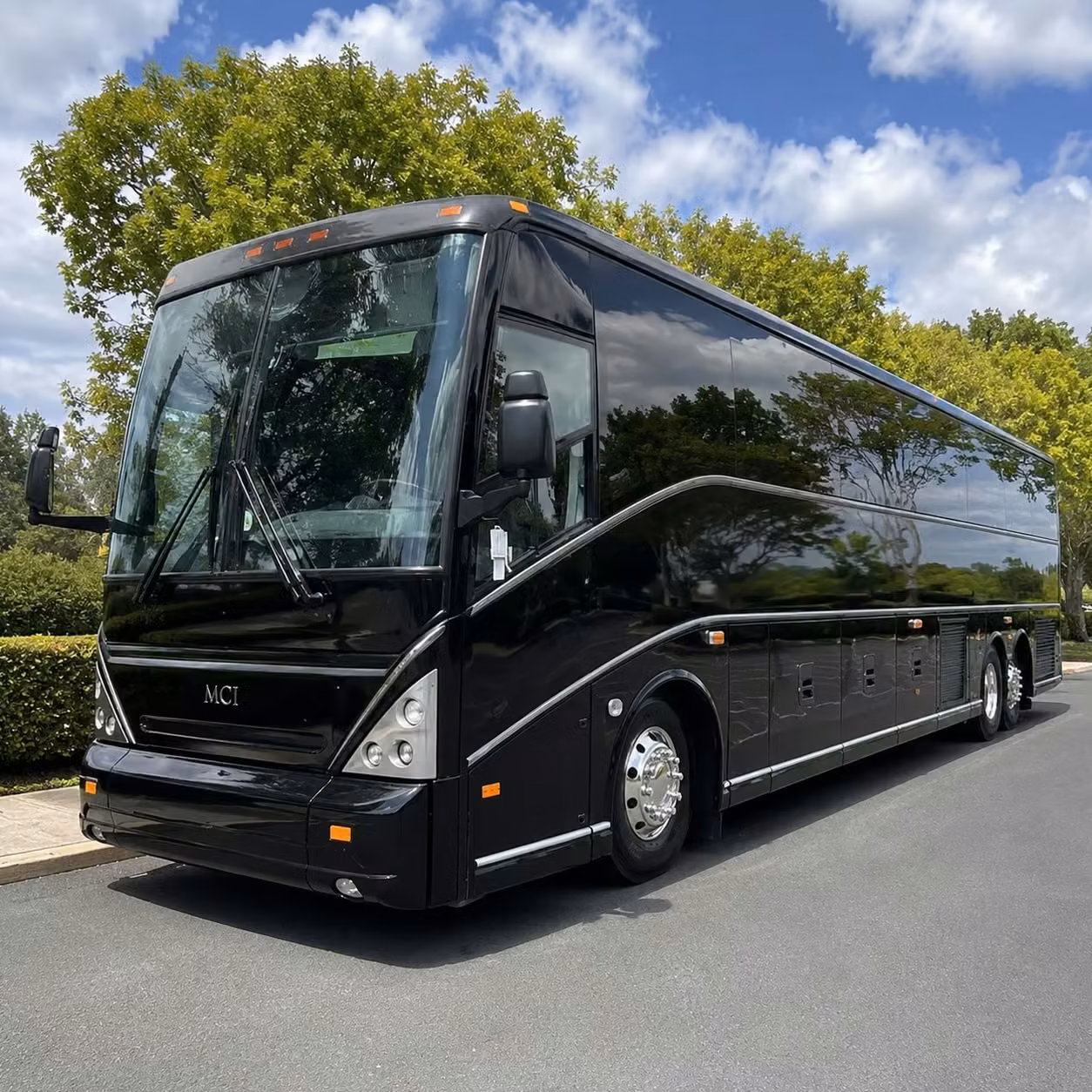 monterey 56 passenger charter bus rental