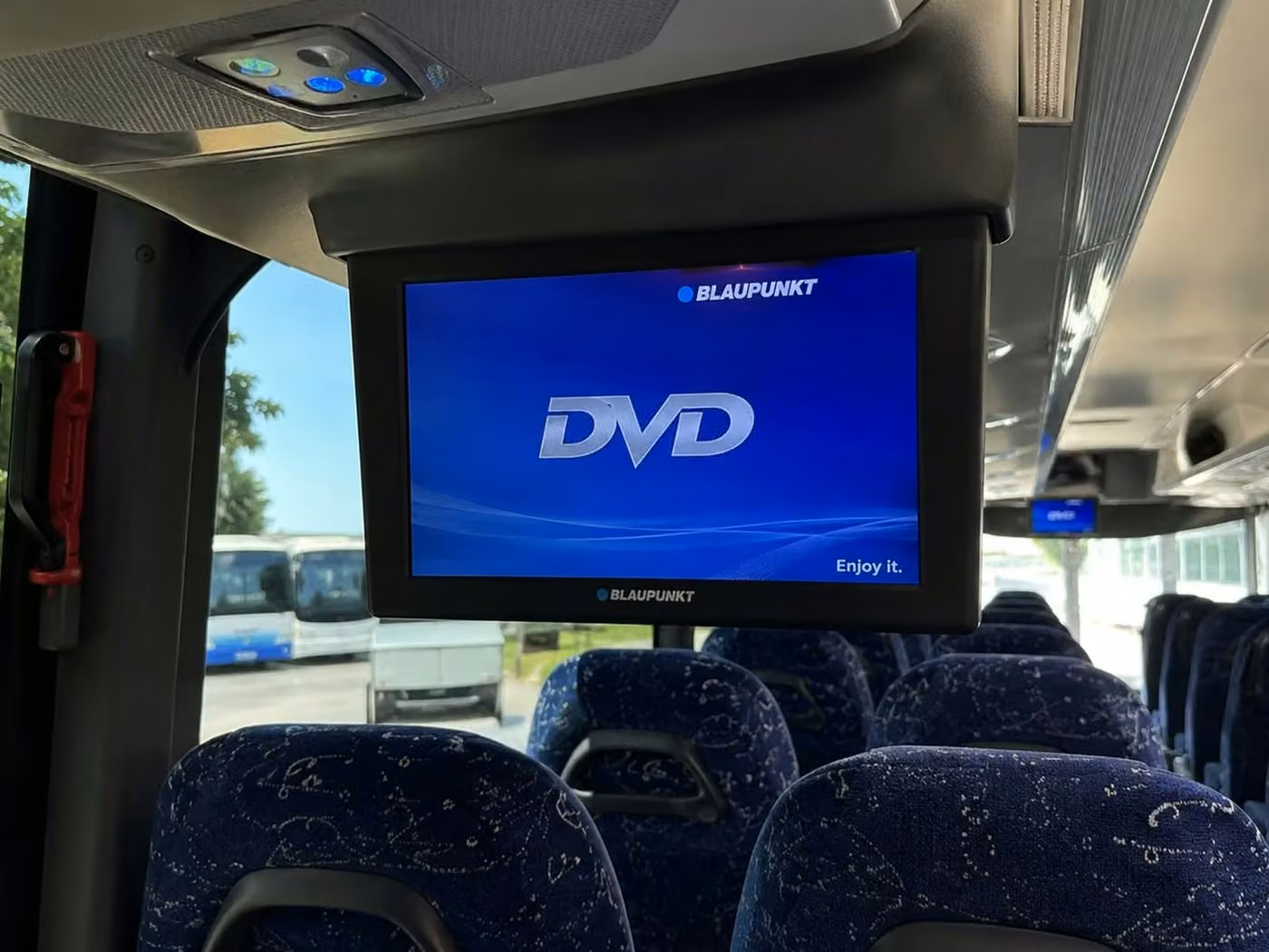 monterey 56 passenger charter bus tvs