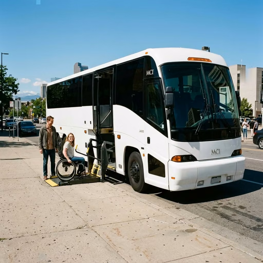 monterey 56 passenger charter bus wheelchair lift