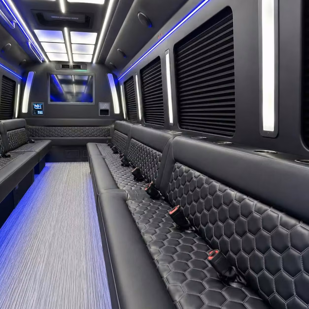 monterey party bus party lighting