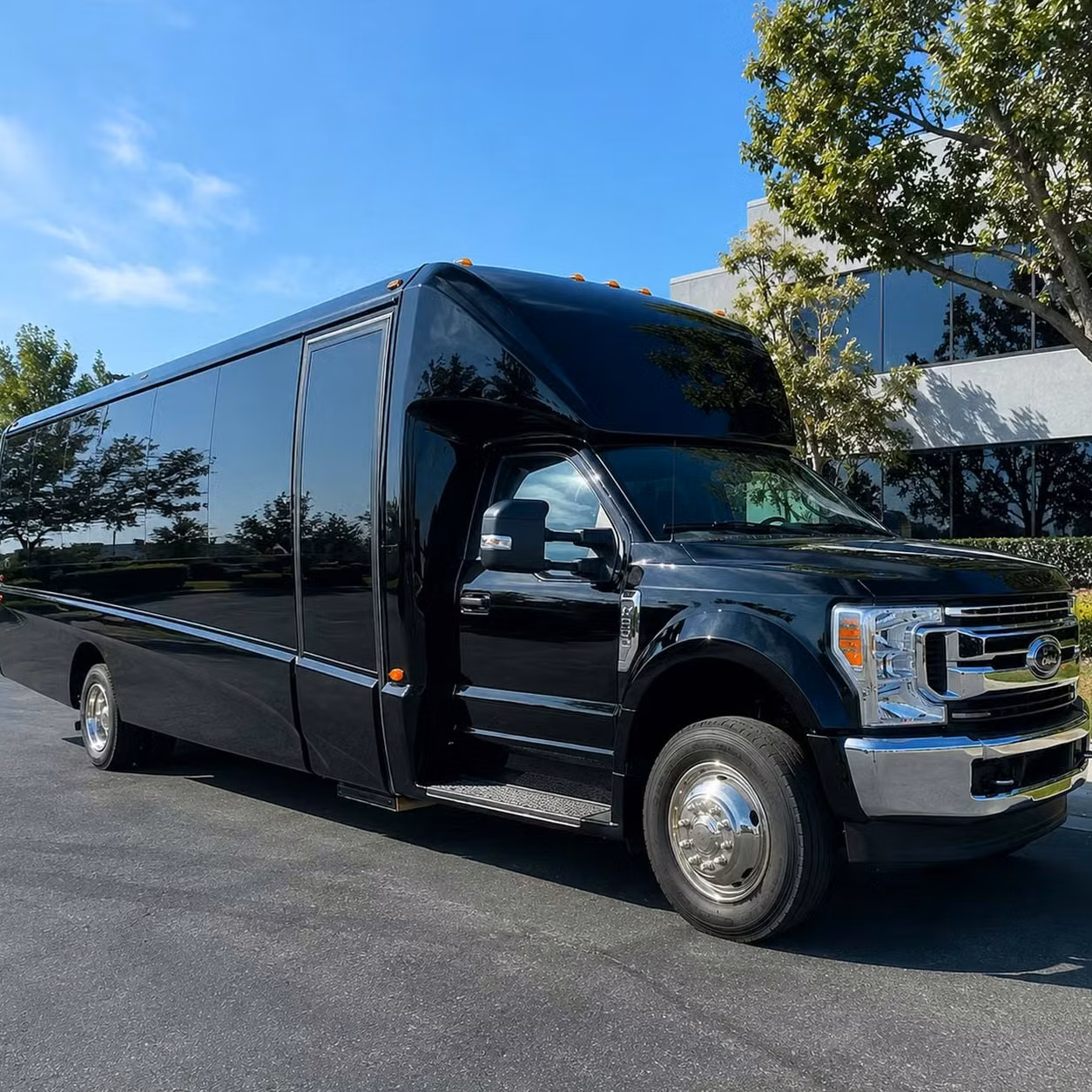 monterey prom party buses with led lighting bluetooth sound and leather seating