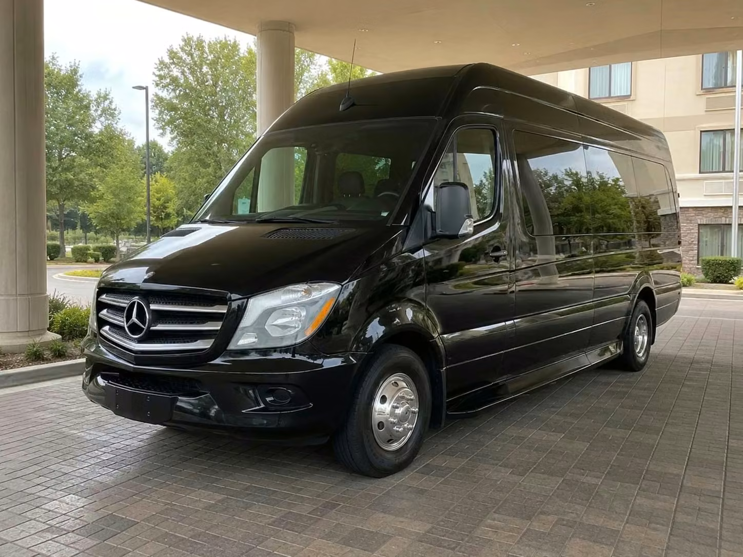 monterey sprinter van rental with driver tinted windows