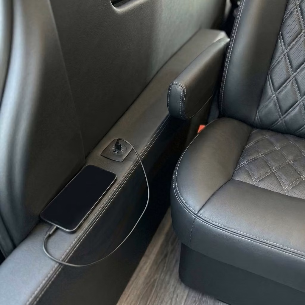 monterey sprinter van rental with driver usb charging